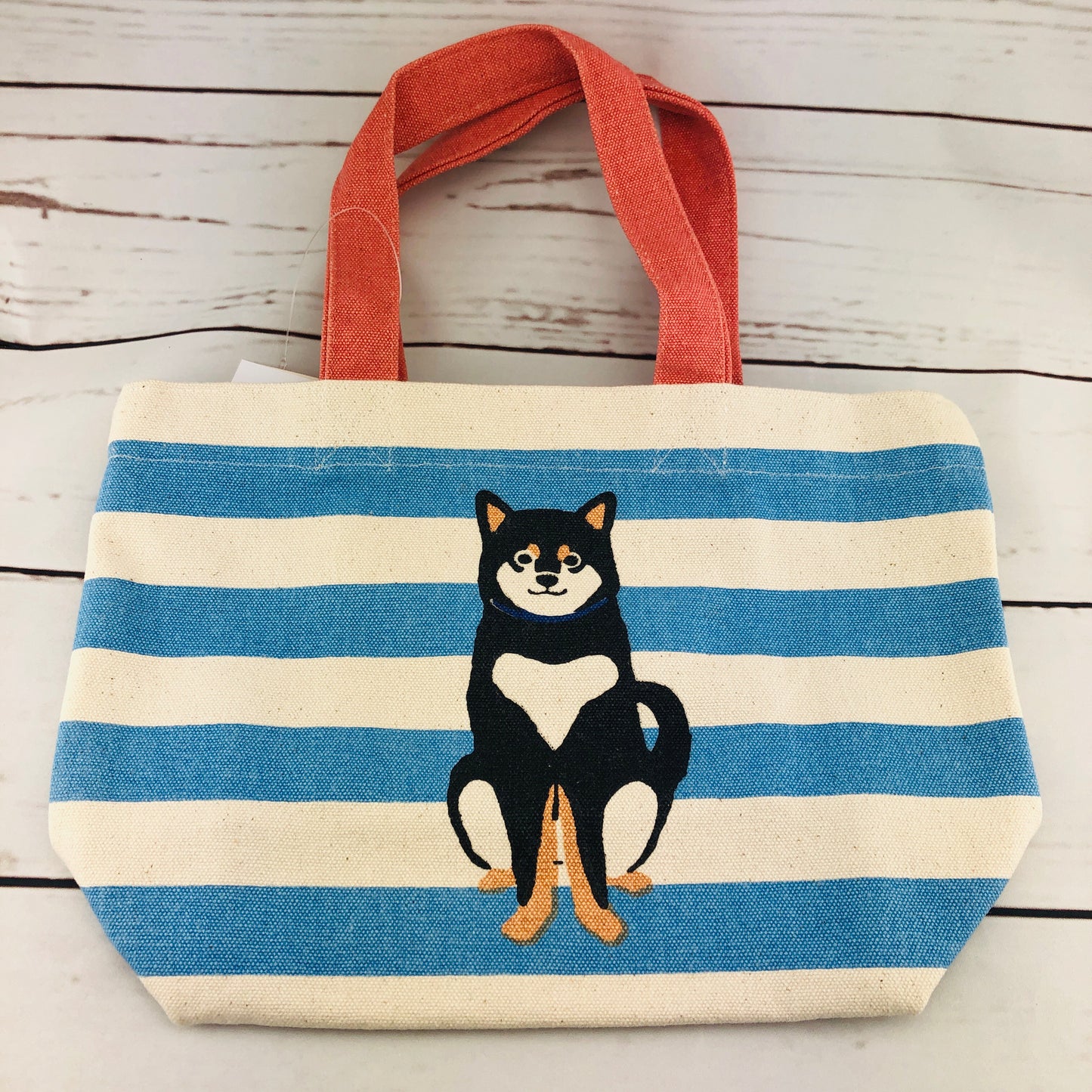 Kuroyanagi Shiba Mini Tote Bag Blue Stripe GS-351-138 BL