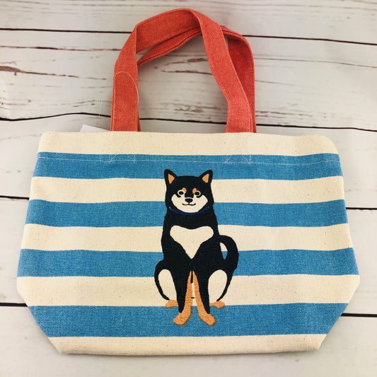 Kuroyanagi Shiba Mini Tote Bag Blue Stripe GS-351-138 BL