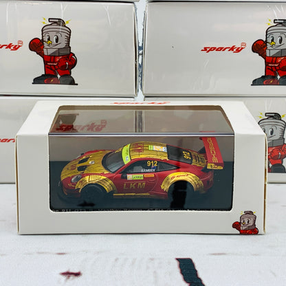 Sparky 1/64 PORSCHE 911 GT3 R NO.912 MANTHEY-RACING FIA GT WORLD CUP MACAU 2018 EARL BAMBER Y126