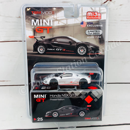 *CHASE CAR* MIJO Exclusives Mini GT 1/64 Honda NSX GT3 Presentation USA MGT00025-MJ