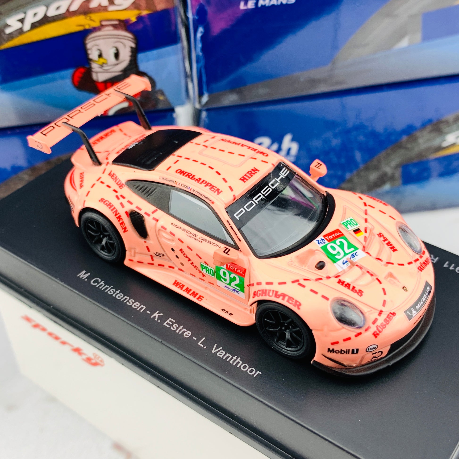 Sparky 1/64 PORSCHE 911 RSR NO.92 PORSCHE GT TEAM WINNER LMGTE PRO CLASS 24H LE MANS 2018 M. CHRISTENSEN - K. ESTRE - L. VANTHOOR Y122