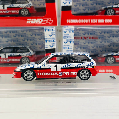INNO64 Honda Civic EF9 Gr. N #1 Suzuka Circuit Test Car 1990 AYRTON SENNA IN64-EF9-SENHKS