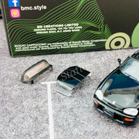 BM CREATIONS JUNIOR 1/64 SUZUKI CAPPUCCINO Black RHD with Extra Wheel and Hard Top Set 64B0092