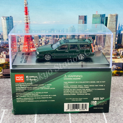 POPRACE 1/64 Volvo 850 T5-R Estate Olive Green Metallic PR64-850-GRN