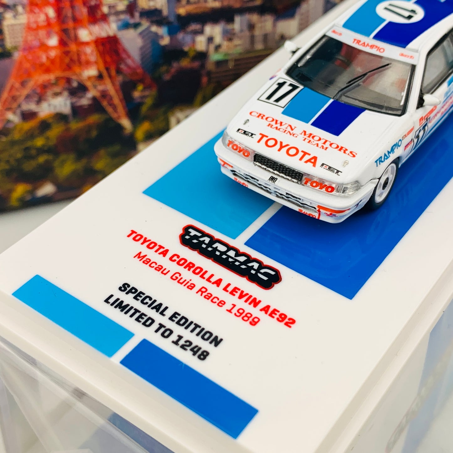 Tarmac Works 1/64 Toyota Corolla Levin AE92 Macau Guia Race 1989 #17 - Macau GP 2020 Special Edition - HOBBY64 T64-036-89MGP17