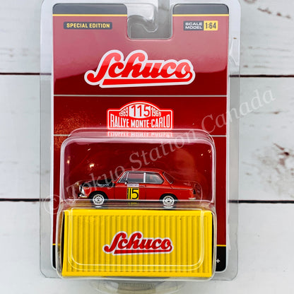 Tarmac Works x Schuco 1/64 BMW 2002  Rally Monte Carlo 1969 *** Schuco Special Edition *** T64S-007-MC69