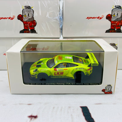 Sparky 1/64 PORSCHE 911 GT3 R NO.911 MANTHEY-RACING FIA GT WORLD CUP MACAU 2018 LAURENS VANTHOOR Y127
