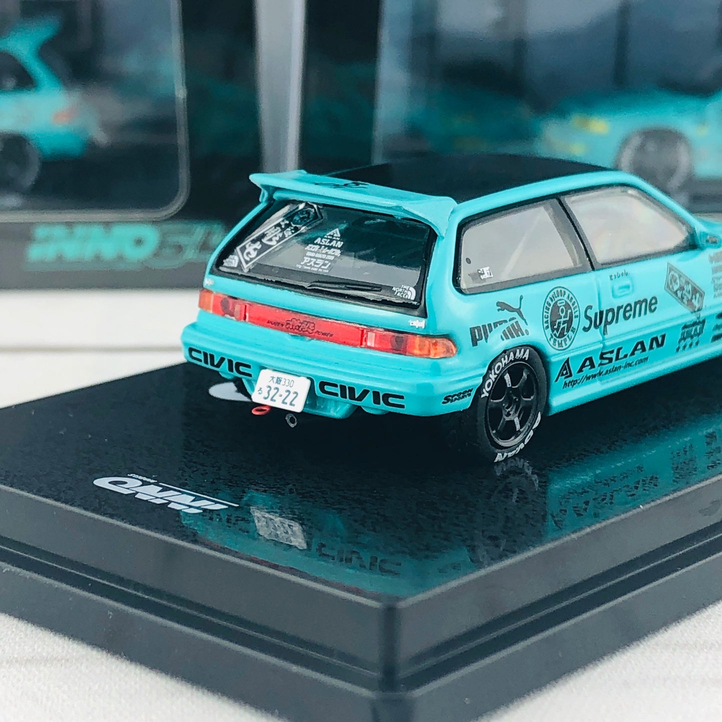INNO64 JDM Collection HONDA CIVIC EF9 K-ASLAN ATTACK TSUKUBA CHAMPIONSHIP 2018 IN64-EF9-JDM03