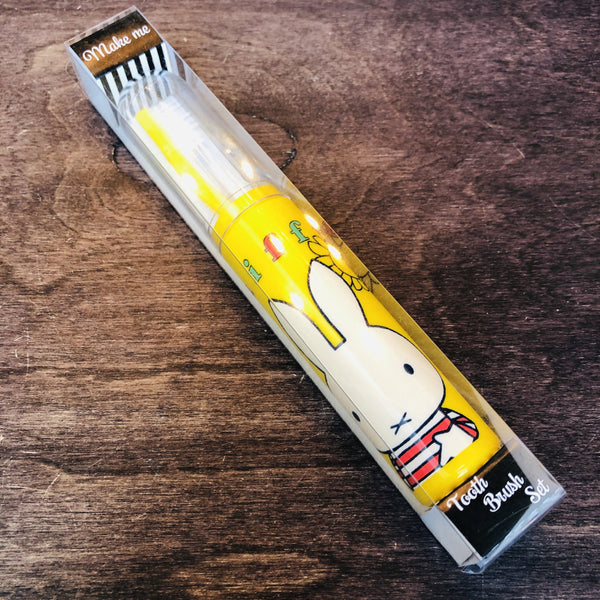 Showa x miffy Tooth Brush Set (Yellow) DBM-072 Made in Japan