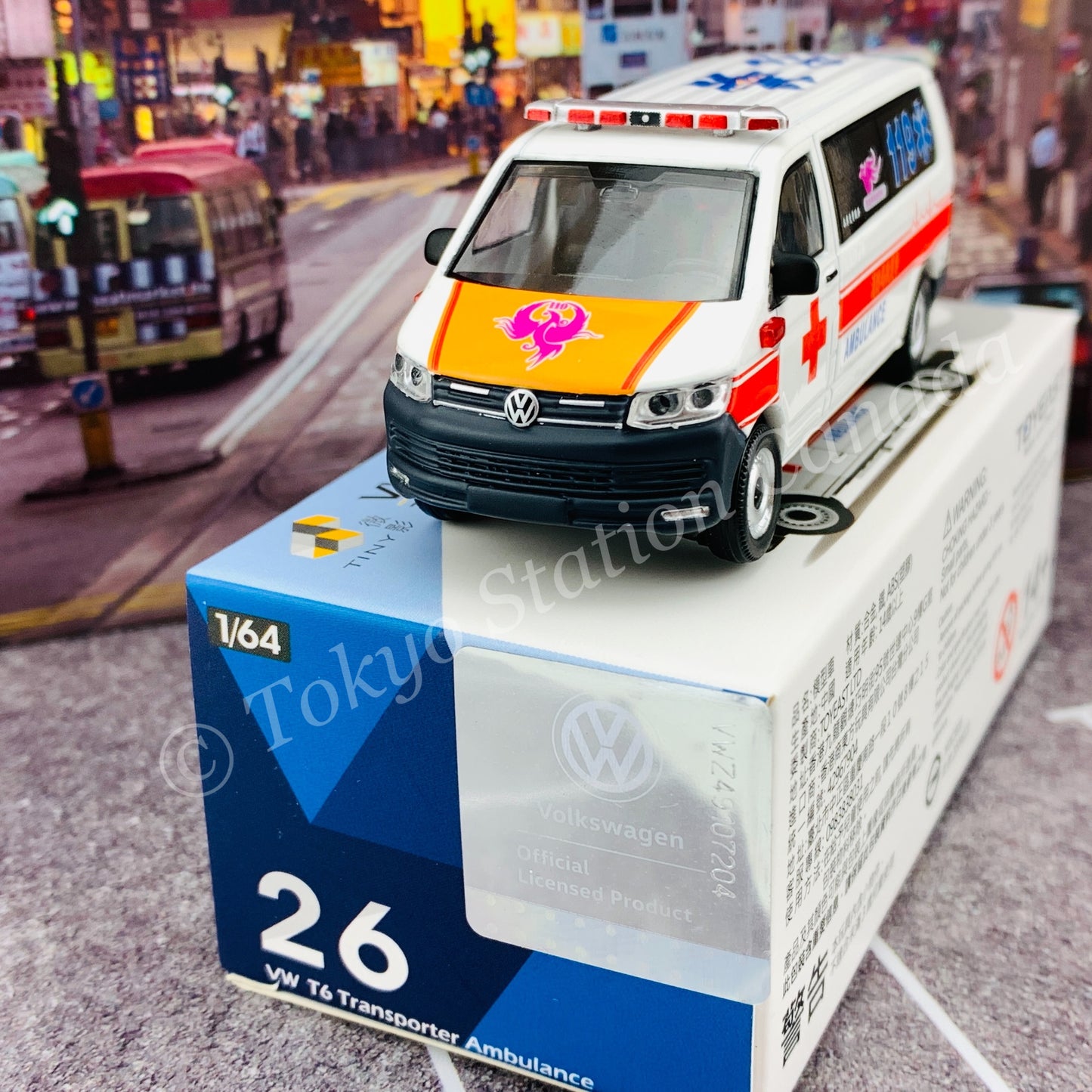 TINY 微影 26 VW T6 Transporter Ambulance Taiwan Fire Department ATC64560