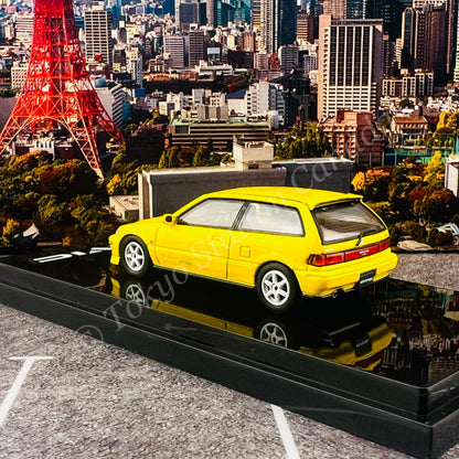 HOBBY JAPAN 1/64 Honda CIVIC (EF9) SiR Ⅱ Customized Version Yellow HJ641031CY
