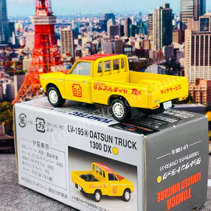 Tomytec Tomica Limited Vintage 1/64 Datsun Truck 1300 DX (Bridgestone) LV-195a