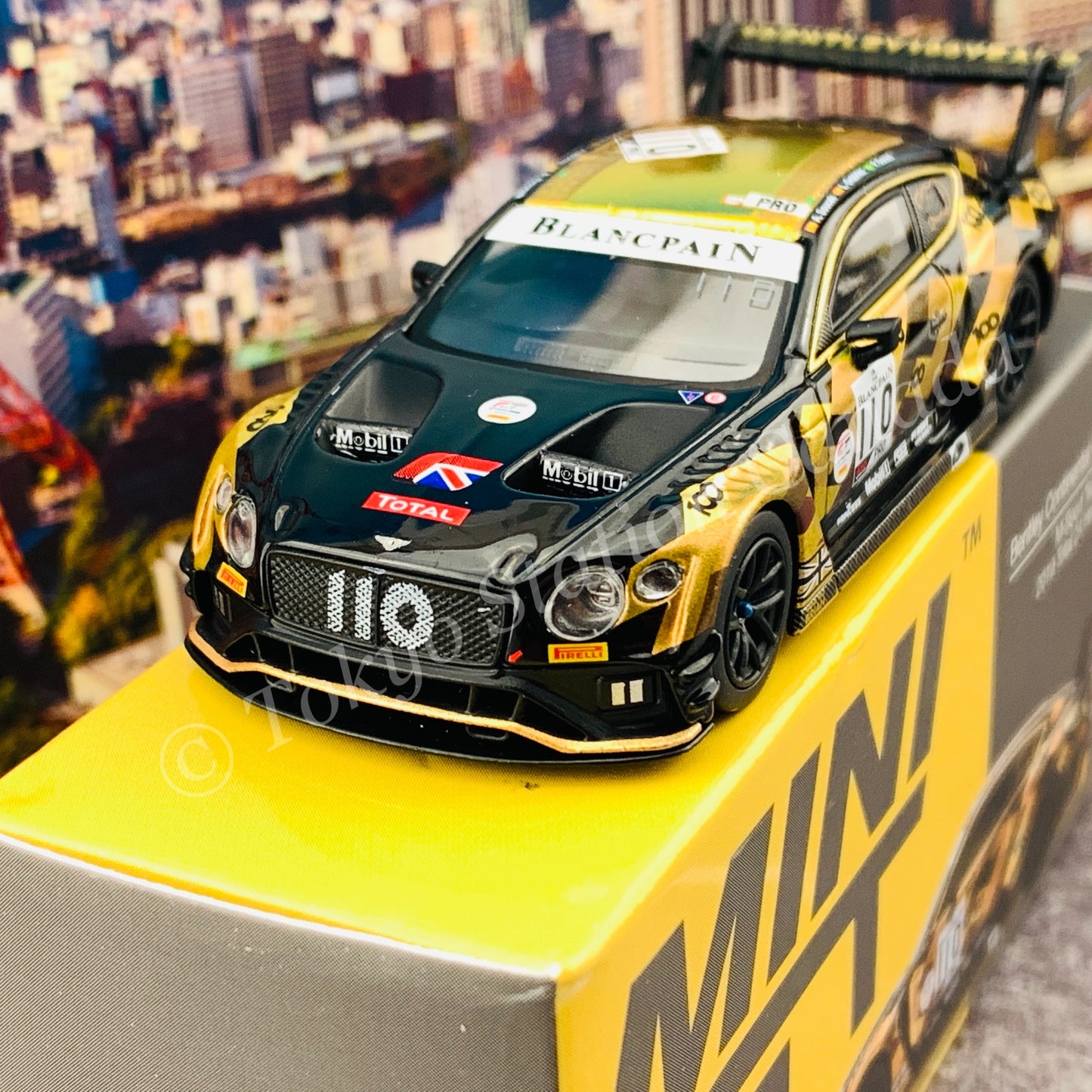 MINI GT 1/64 Bentley Continental GT3 #110  2019 Total 24 Hours of Spa M-Sport Team Bentley RHD MGT00199-R