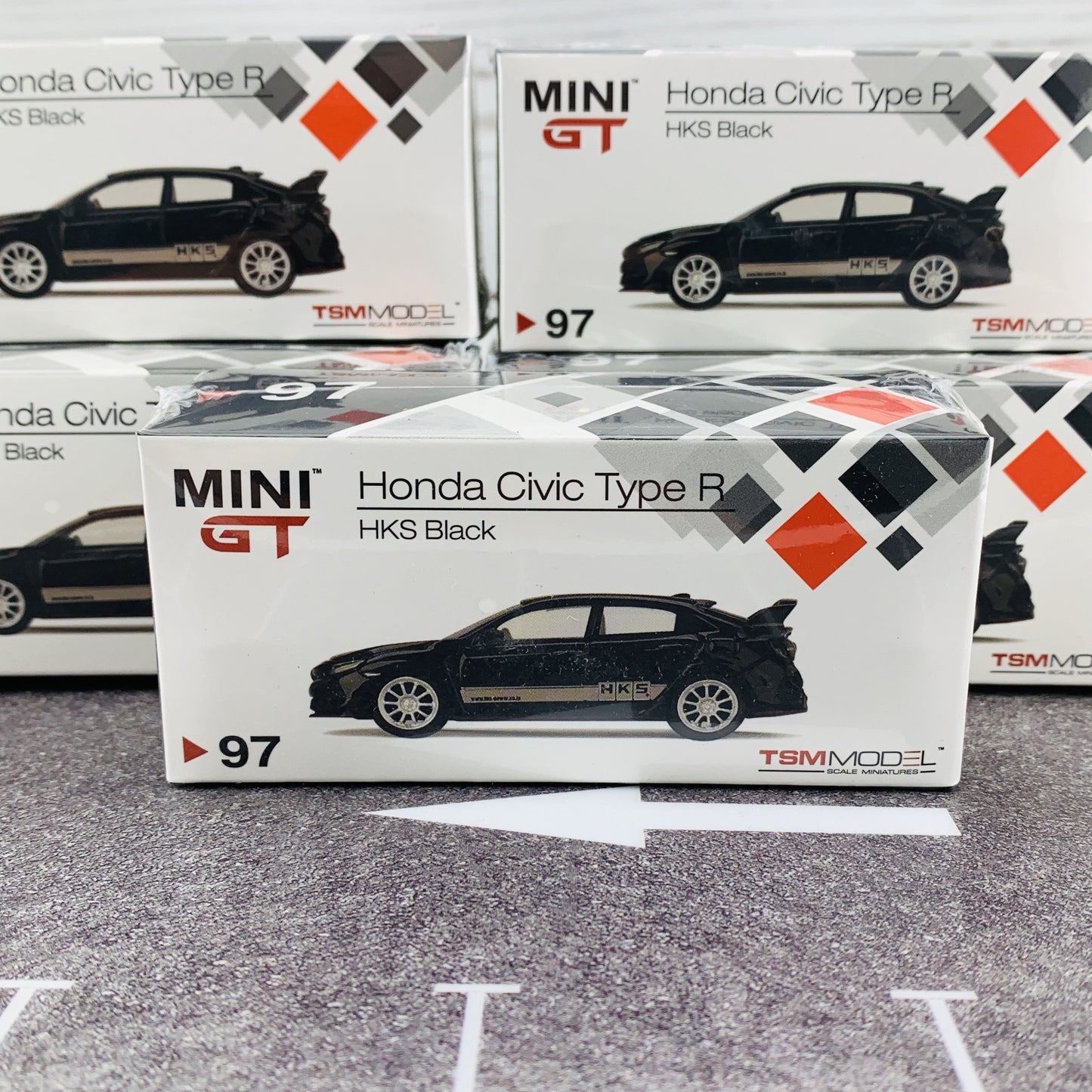 MINI GT 1/64 Honda Civic Type R (FK8) HKS Black (RHD) MGT00097-R