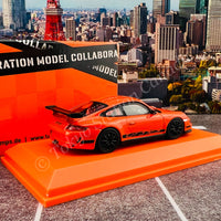 Tarmac Works x MINICHAMPS COLLAB64 1/64 Porsche 911 GT3 RS (997) Orange T64MC-001-OR (643066003)