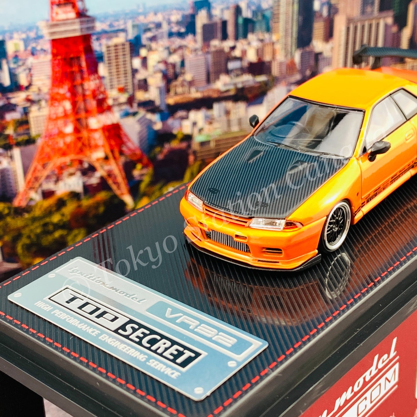 Ignition Model 1/64 TOP SECRET GT-R (VR32) Yellow Orange Metallic IG2397