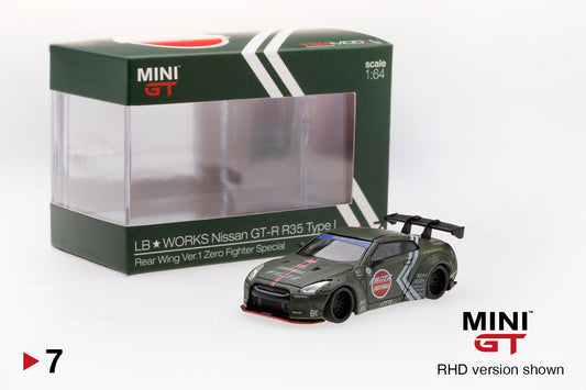 MINI GT LIBERTYWALK LB★WORKS Nissan GTR (R35) Type I Rear Wing Ver.1 Zero Fighter Special