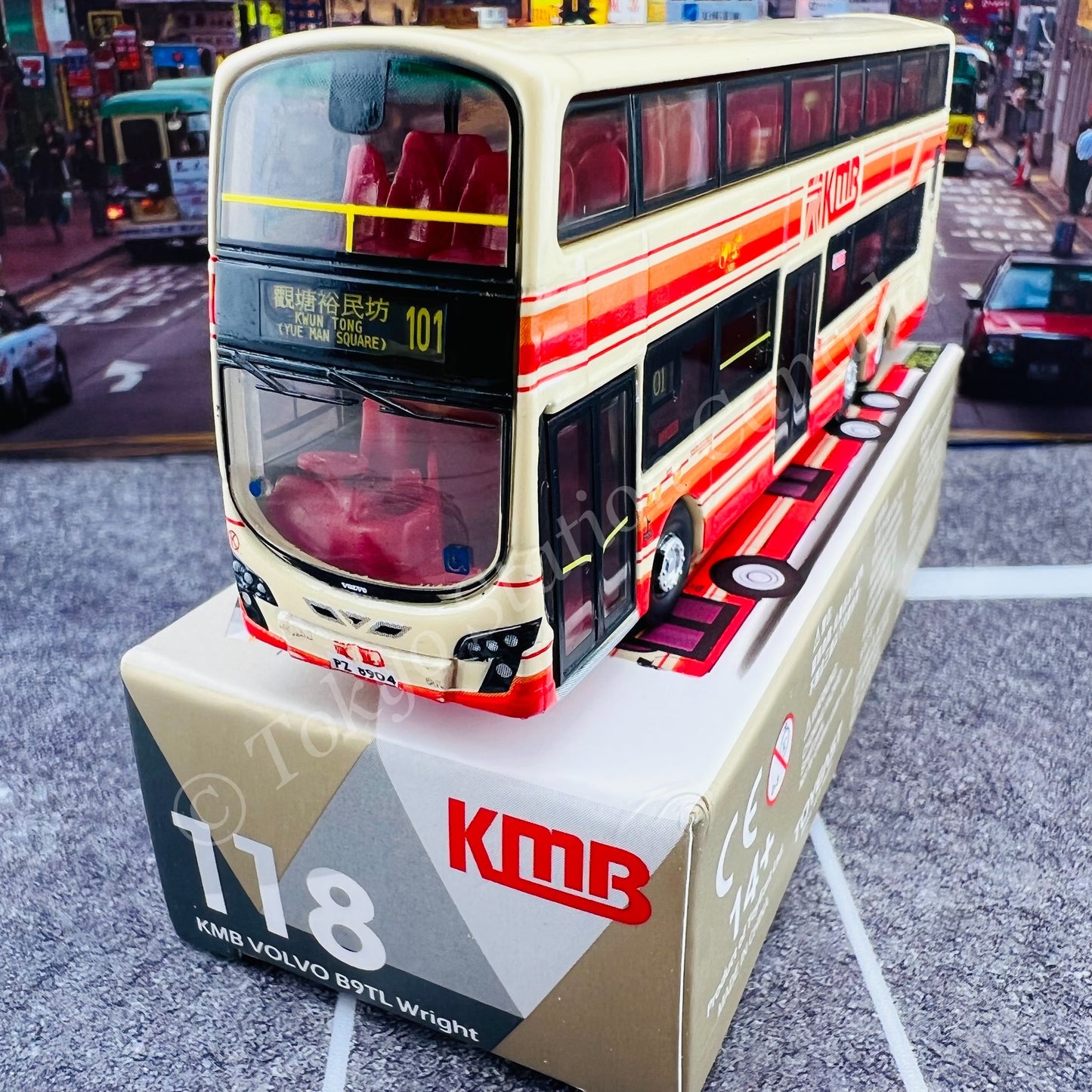 TINY 微影 118 KMB VOLVO B9TL Wright (Kwun Tong Yue Man Square 101 觀塘裕民坊) KMB2018086