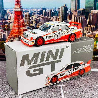 MINI GT 1/64 Mercedes-Benz 190E 2.5-16 Evolution II #7  "East" 1991 DTM LHD MGT00239-L