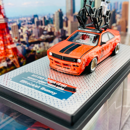 INNO64 1/64 NISSAN SILVIA S14 Rocket Bunny Boss Aero With Roof Rack and Bicycles IN64-S14B-SEMA15