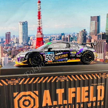 TARMAC WORKS 1/64 COLLAB64 Audi R8 LMS GT4  Super Taikyu STZ 2020 Nishimura / Okamoto / Tagahara / Fujiwara with Container T64-070-EVA20