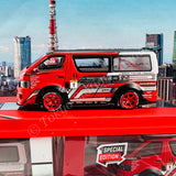 TARMAC WORKS HOBBY64 Toyota Hiace Widebody Red T64-038-GBN "2021 HK Toycar Salon Edition"