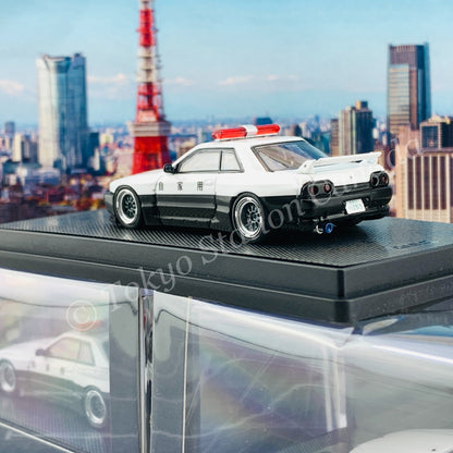 INNO64 1/64 NISSAN SKYLINE GT-R (R32) "PANDEM ROCKET BUNNY"  Japan Police Livery Drift Car IN64-R32P-JPDC
