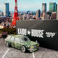 MINI GT x Kaido House 1/64 Datsun KAIDO 510 Wagon Green LHD KHMG010