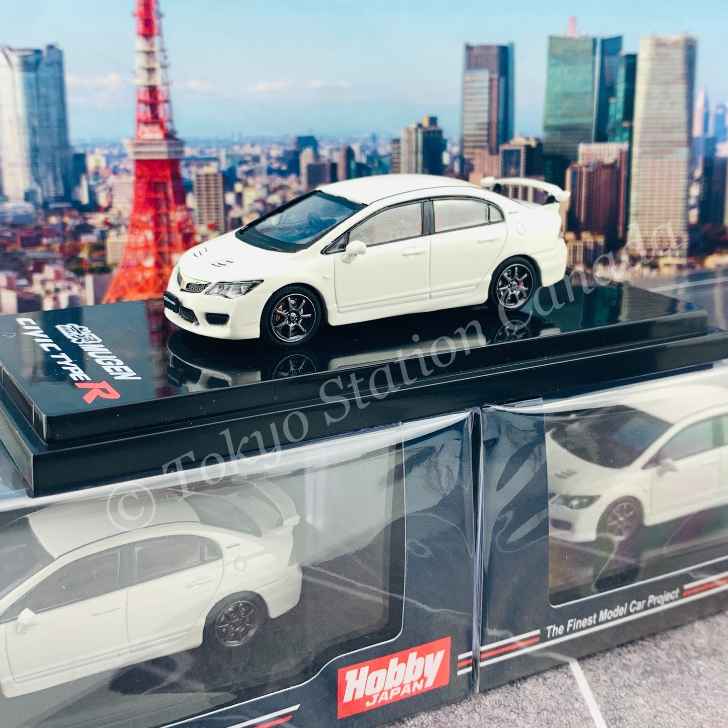 HOBBY JAPAN 1/64 Mugen Civic TYPE R (FD2) Championship White HJ641003MW