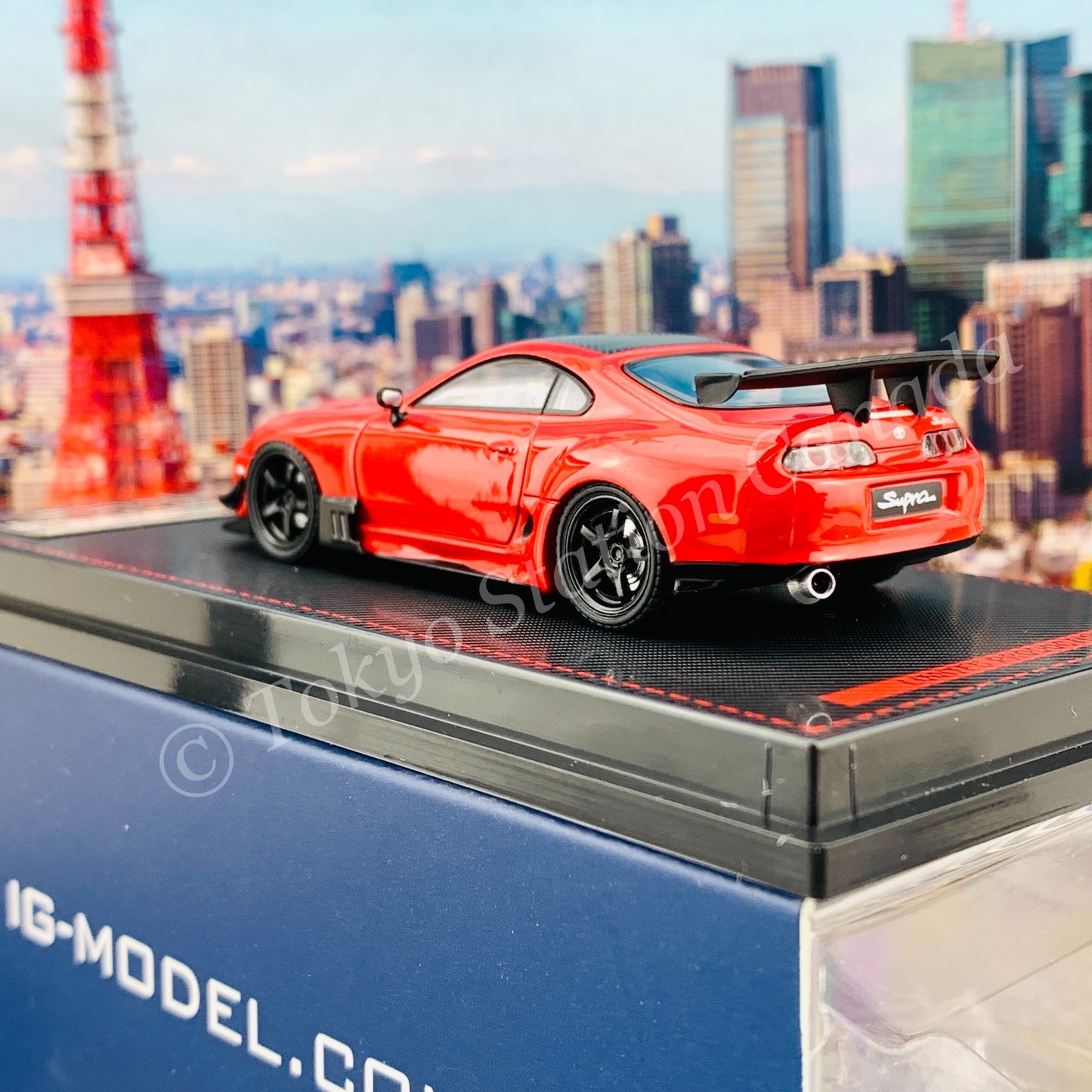 Ignition Model 1/64 Toyota Supra (JZA80) RZ Orido-Street Version RED with Mr. Orido IG2240