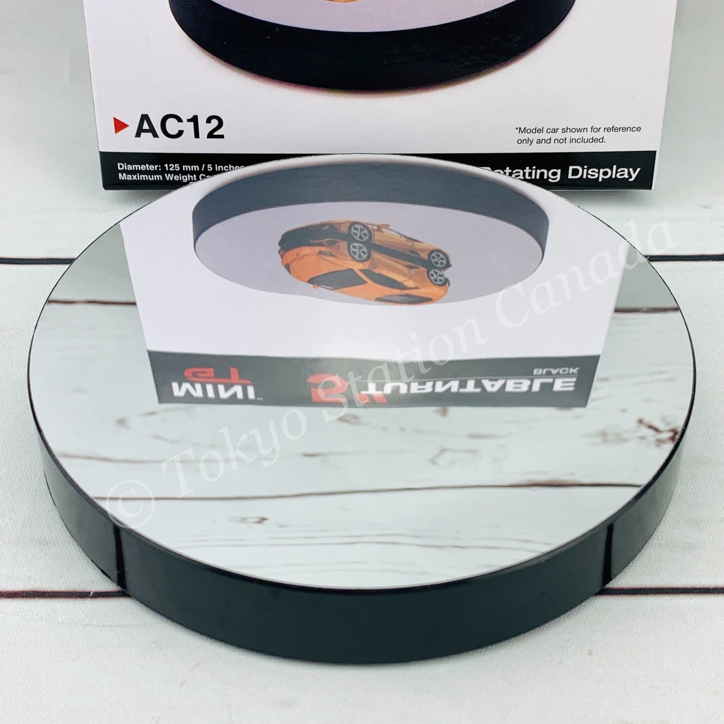 MINI GT 5" Display Turntable Black- Mirror Surface  MGTAC12