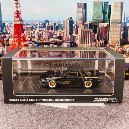 INNO64 1/64 NISSAN SILVIA S13 PANDEM ROCKET BUNNY Black IN64-S13V1-BLA