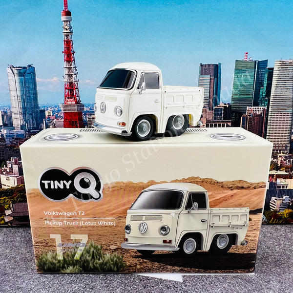 TinyQ Uno-Series 17 - Volkswagen T2 Pickup Truck (Lotus White) TinyQ-17a