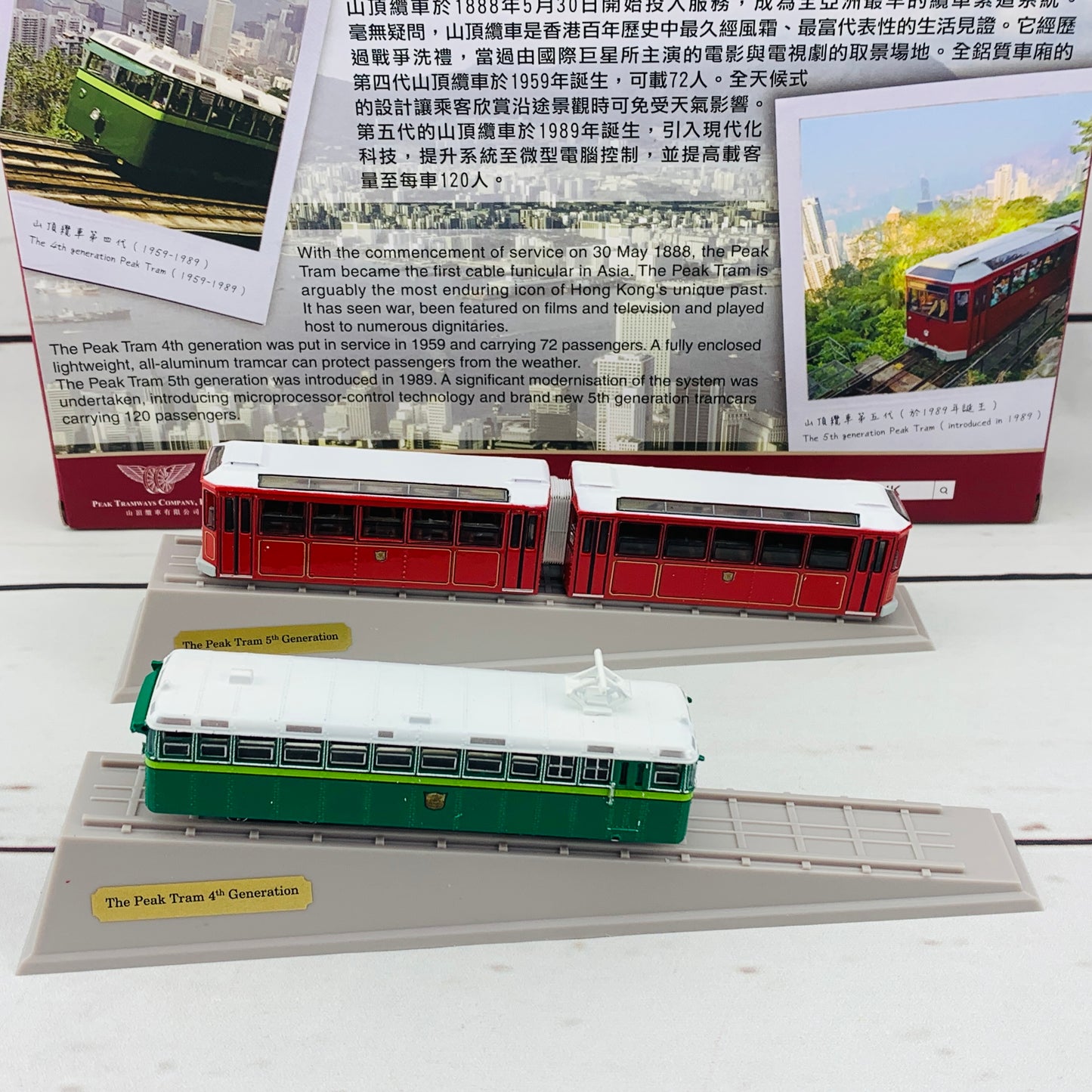 Tiny 微影 The Peak Tram 4th and 5th Generation Models 山頂纜車 第四及第五代套裝（連兩個斜台）ATBS130