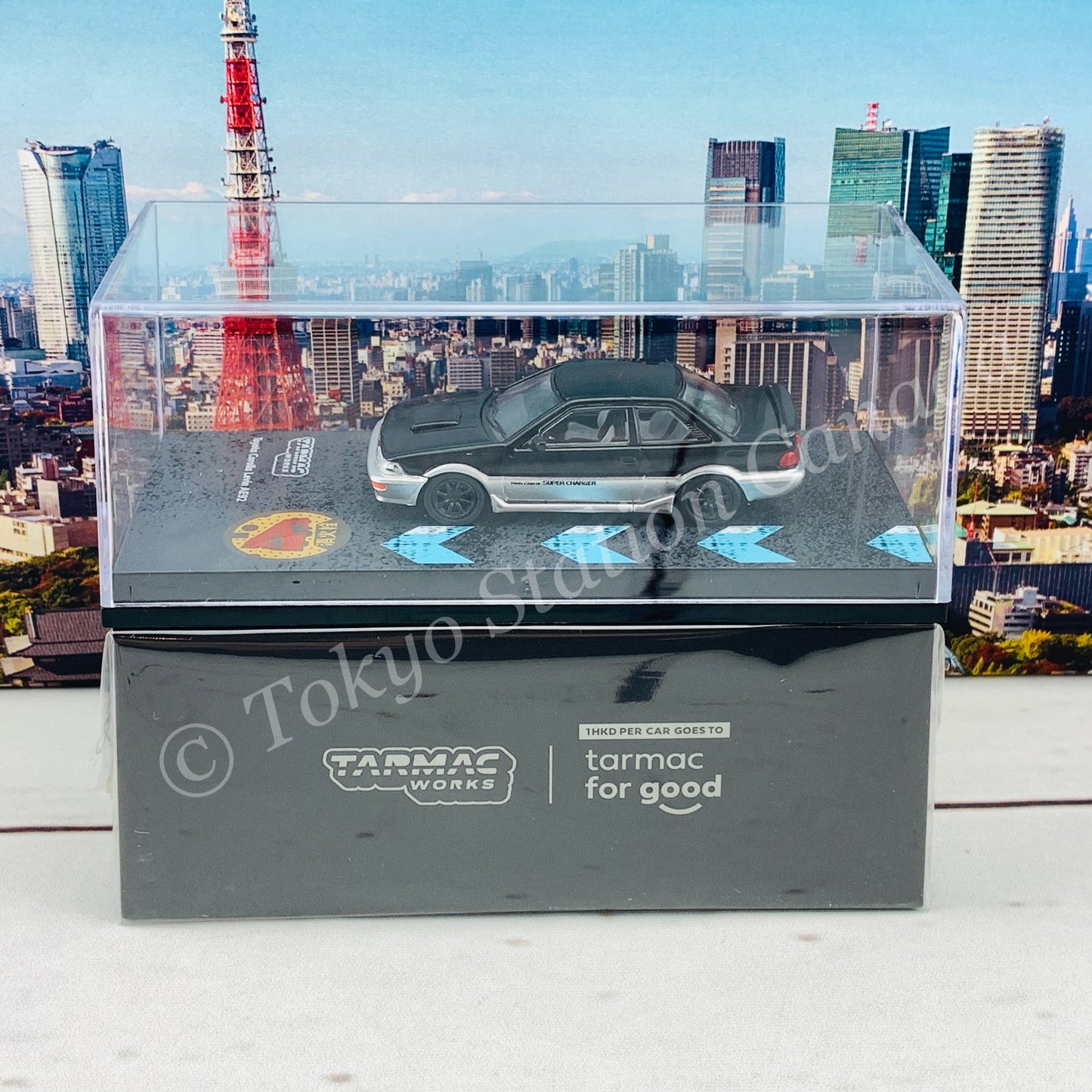 Tarmac Works 1/64 Toyota Corolla Levin AE92 Black / Grey T64R-036-BLK 