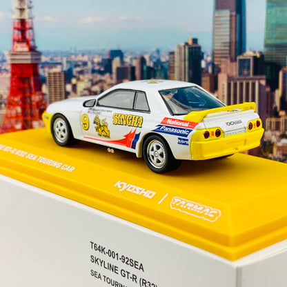 Tarmac Works x Kyosho Collaboration Model 1/64 Nissan Skyline GTR R32 South East Asia Touring Car Championship 1992 T64K-001-92SEA