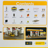 TinyQ Hong Kong Shell Petrol Station Diorama with LED Light BQ8