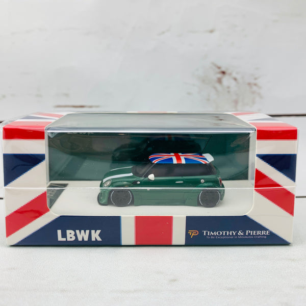 Timothy & Pierre 1/64 LBWK Mini Cooper Green England (Limited to 499 pcs)