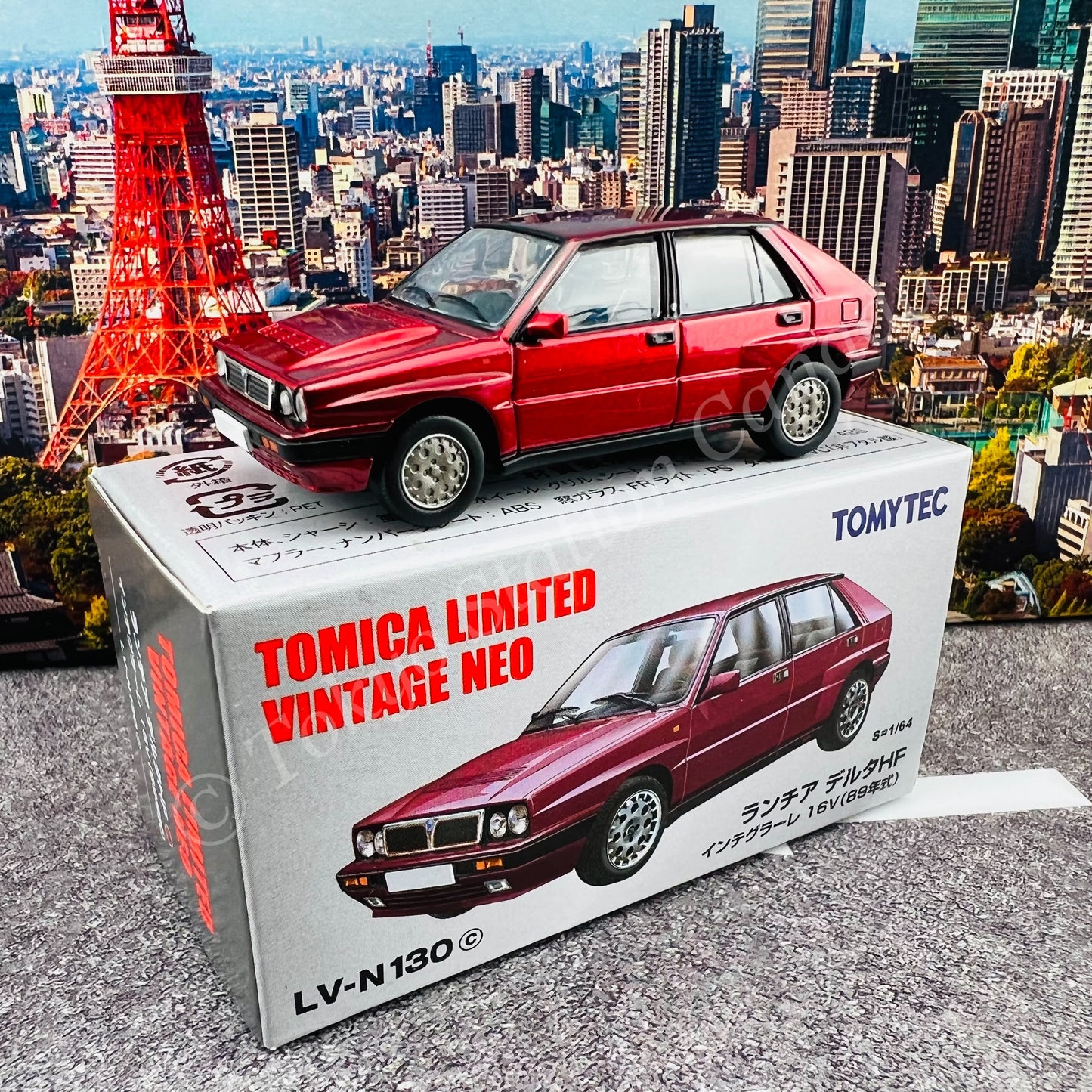 TOMYTEC Tomica Limited Vintage NEO 1/64 Lancia Delta HF Integrale 16V (wine) LV-N130c