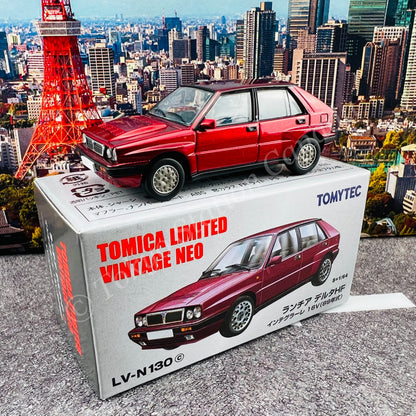 TOMYTEC Tomica Limited Vintage NEO 1/64 Lancia Delta HF Integrale 16V (wine) LV-N130c
