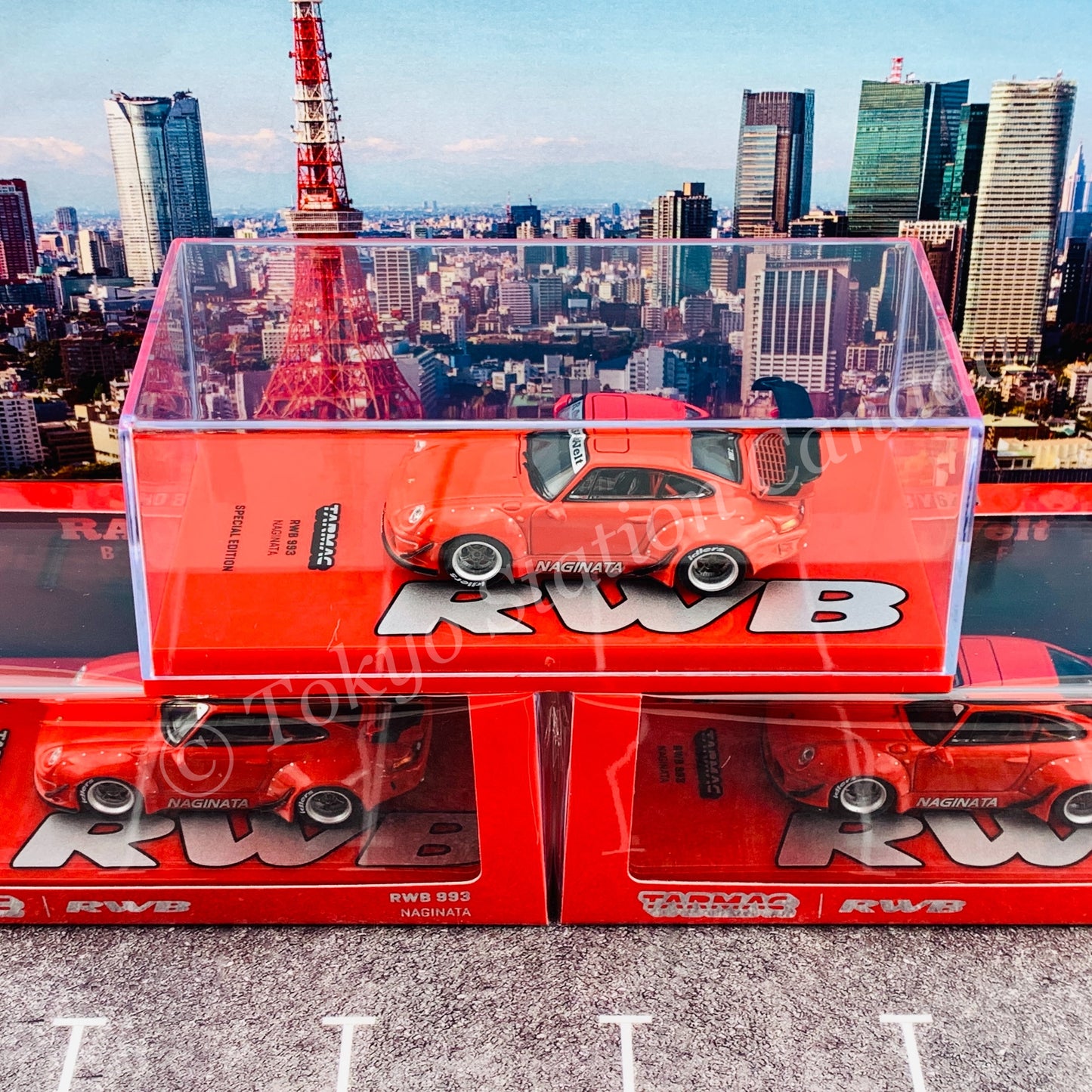 TARMAC WORKS HOBBY64 1/64 RWB 993 Naginata USA Special Edition T64-017-NA