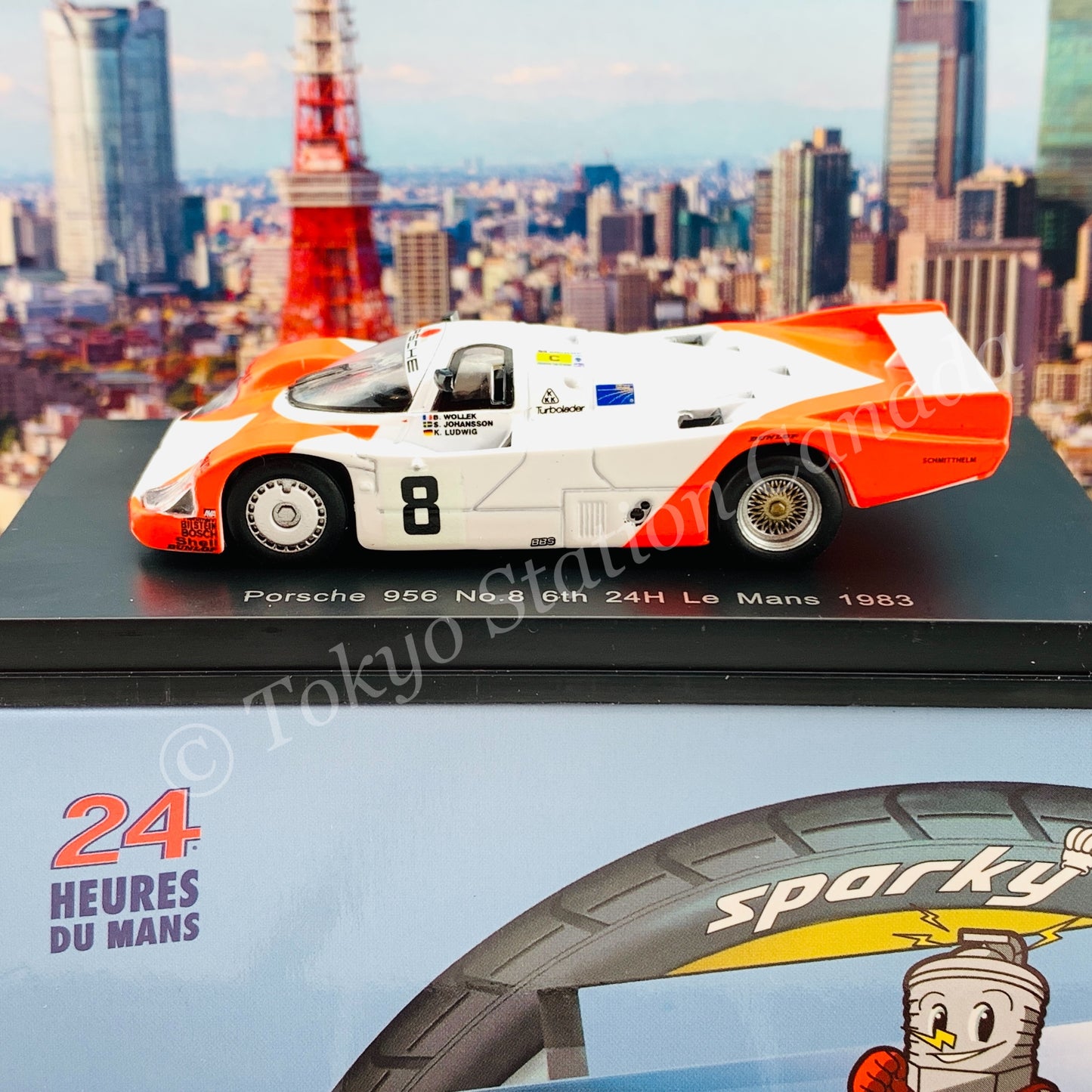 Sparky 1/64 Porsche 956 No.8 6th 24H Le Mans 1983 B. Wollek - K. Ludwig - S. Johansson Y179