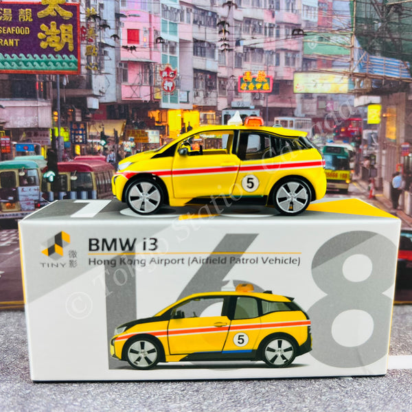 TINY 微影 168 BMW i3 Hong Kong Airport (Airfield Patrol Vehicle) 香港機場 (飛行區巡邏車) ATC64624