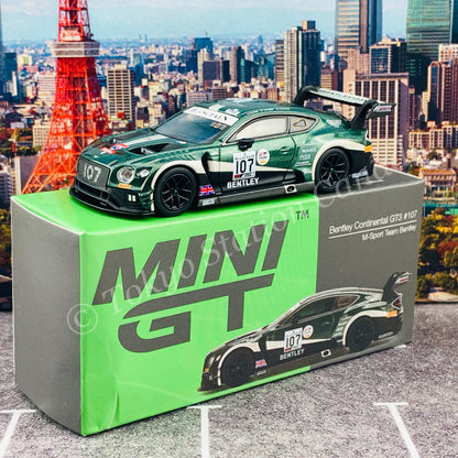 MINI GT 1/64 Bentley Continental GT3 #107 2019 Total 24 Hours of Spa M-Sport Team Bentley RHD MGT00208-R