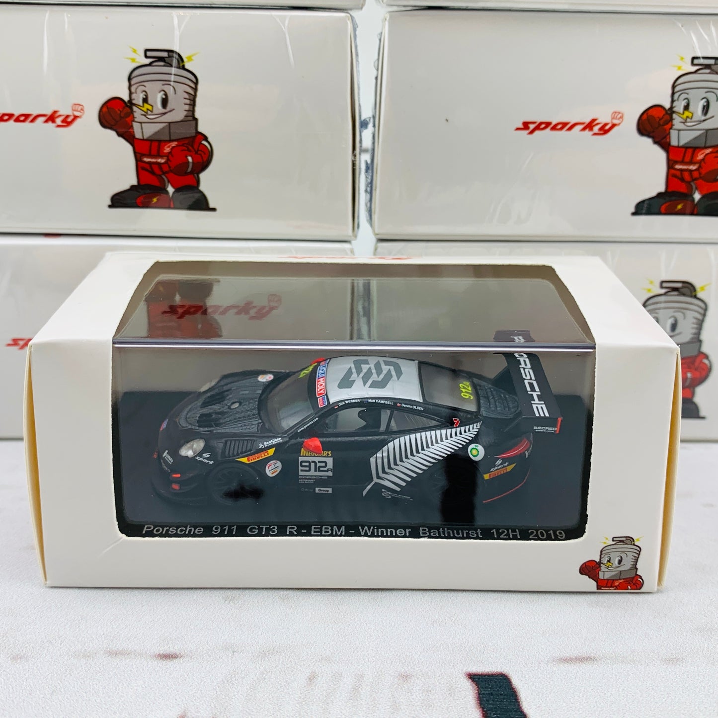 Sparky 1/64 PORSCHE 911 GT3 R NO.912 EBM Winner Bathurst 12H 2019 D. Werner - D. Olsen - M. Campbell Y160