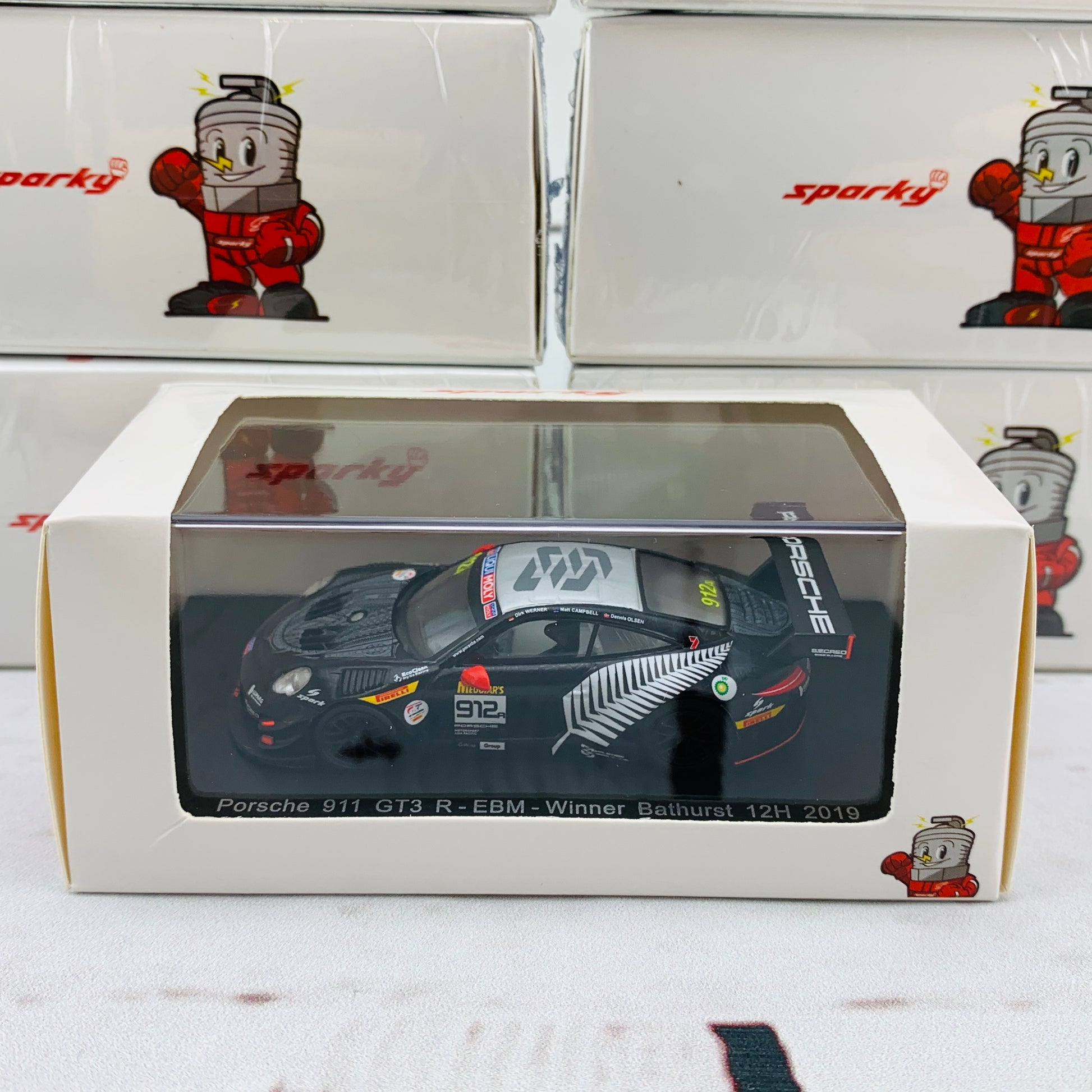 Sparky 1/64 PORSCHE 911 GT3 R NO.912 EBM Winner Bathurst 12H 2019 D. Werner - D. Olsen - M. Campbell Y160