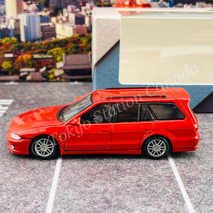 BM Creations JUNIOR 1/64 Mitsubishi Legnum VR4 RED RHD with Extra Wheels, Lowering Parts 64B0154