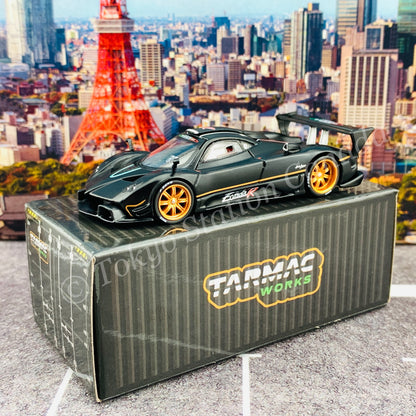 Tarmac Works 1/64 Global64 Pagani Zonda R Matt Black T64G-TL015-MB