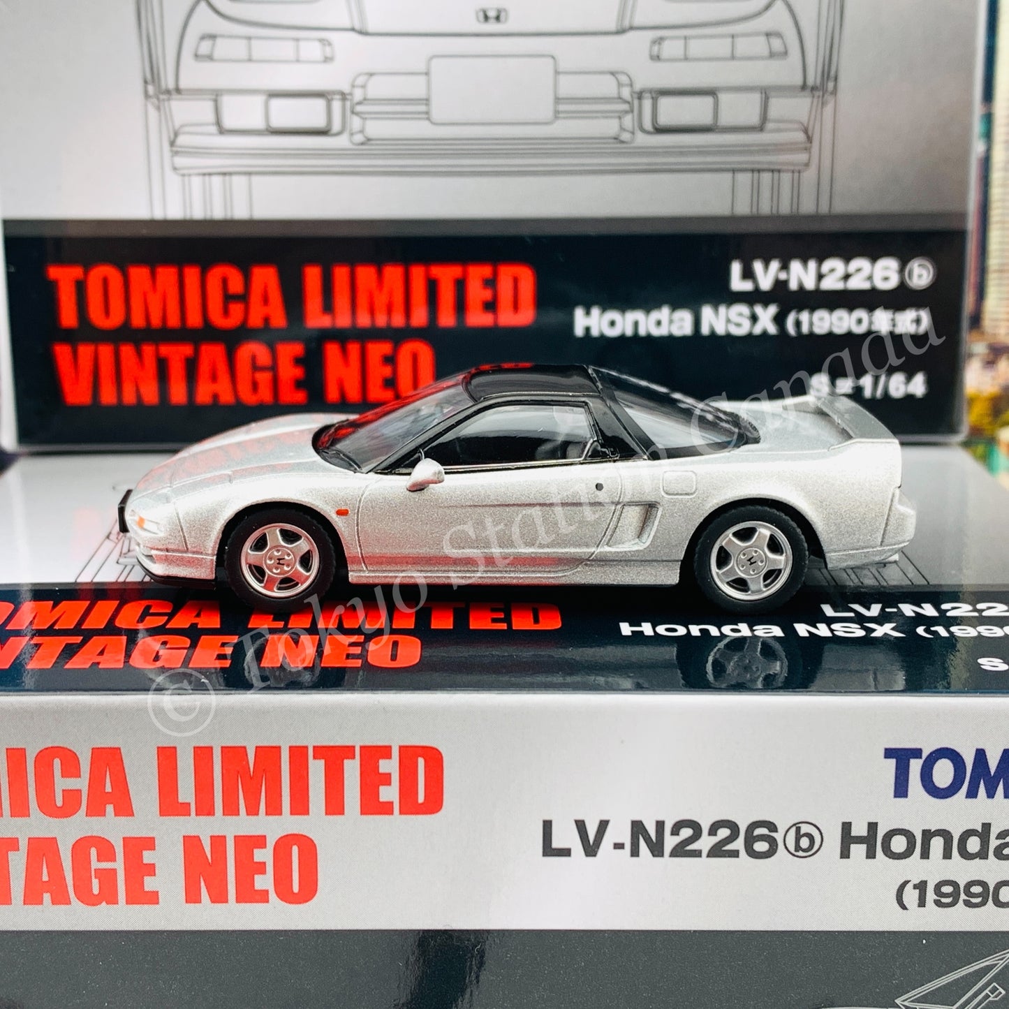 Tomytec Limited Vintage Neo 1/64 Honda NSX SILVER LV-N226b