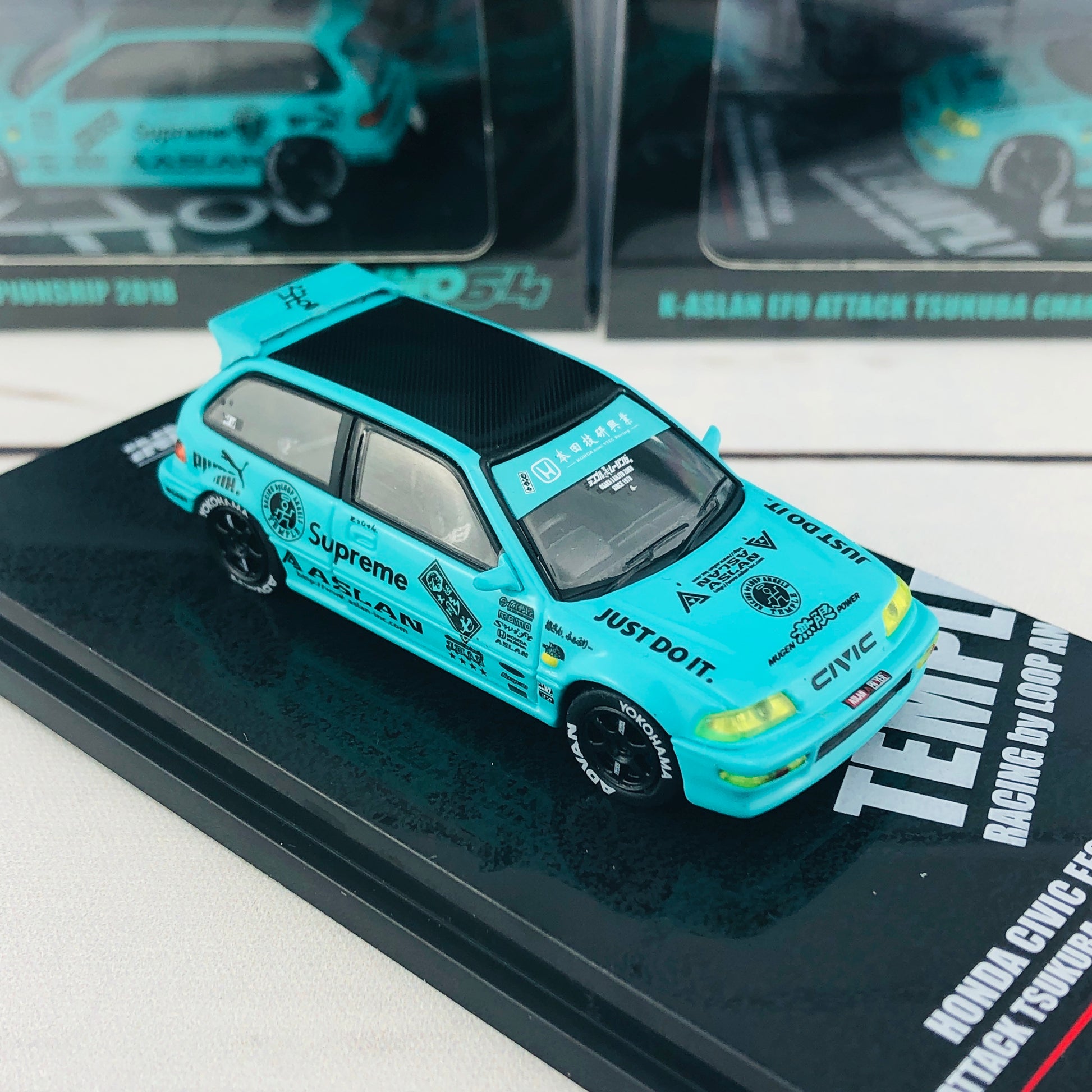 INNO64 JDM Collection HONDA CIVIC EF9 K-ASLAN ATTACK TSUKUBA CHAMPIONSHIP 2018 IN64-EF9-JDM03